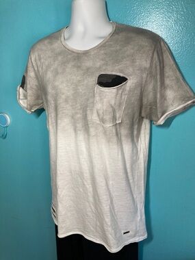 SMOG Mens Size M "Sharkskin" Cotton Distressed Tee